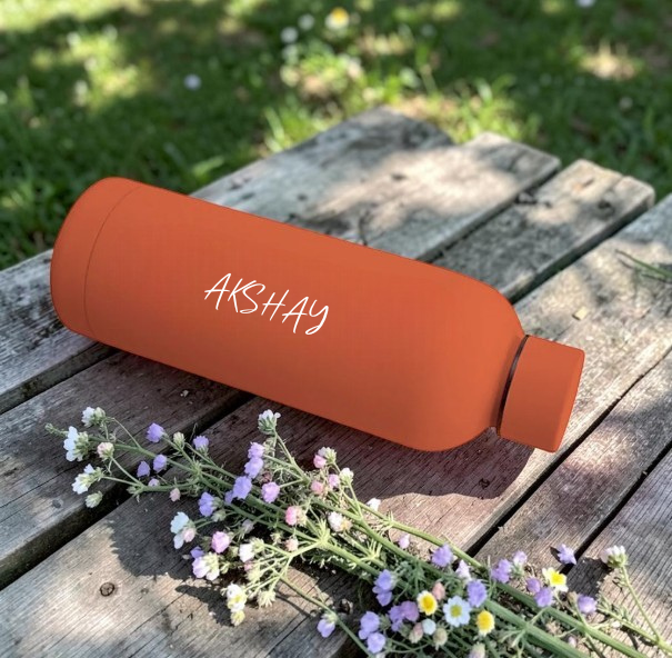 Orange Custom Matt Bottle