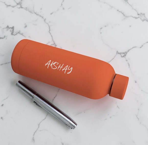 Orange Custom Matt Bottle