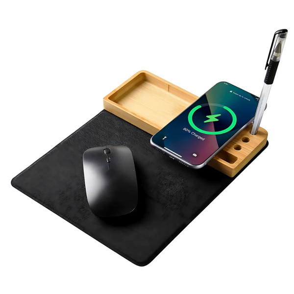 Its Wow Ecofriendly 5-in-1 Wireless Charger with Foldable Mouse Pad
