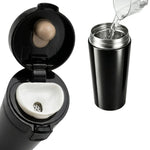 Custom Name Coffee Tumbler Black - Font the signature - Test