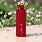 Matt Double Insulated Water Bottle with Name 500ml Stainless Steel Bottles for Office Home Travel- BPA Free, Leakproof