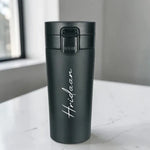 Personalized Travel Coffee Flask Sipper With Name Engraved - 380ML - Test