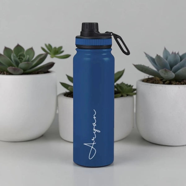 Personalized Sipper Bottle 800ml / 1000 ml Double Insulated Water Bottle with Name - Keeps Water Hot/Cold for Hours (Copy)