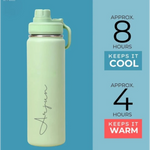 Personalized Sipper Bottle 800ml / 1000 ml Double Insulated Water Bottle with Name - Keeps Water Hot/Cold for Hours (Copy)