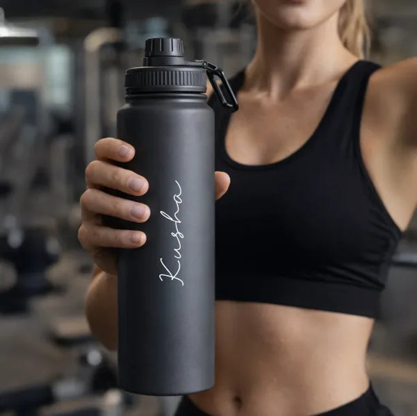 Personalized Water Bottles with Name 800ml Double Insulated Bottles - Keeps Water Hot/Cold for Hours