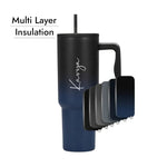 Its Wow Personalized Tumbler with Straw and Lid - Insulated Vacuum Travel Flask 1200ml