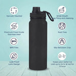 Personalized Water Bottles with Name 800ml Double Insulated Bottles - Keeps Water Hot/Cold for Hours