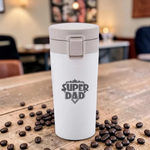 Super Dad Customized Water Tumbler Straw and Lid - Large Travel Cups 1200ml