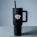 Super Dad Customized Water Tumbler Straw and Lid - Large Travel Cups 1200ml