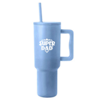 Super Dad Customized Water Tumbler Straw and Lid - Large Travel Cups 1200ml