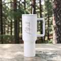 Its Wow Personalized Tumbler with Straw and Lid - Insulated Vacuum Travel Flask 1200ml