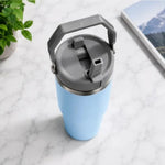 Custom Tumblers with Handle Double Wall Vacuum Sipper Bottle