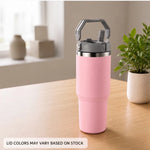 Custom Tumblers with Handle Double Wall Vacuum Sipper Bottle