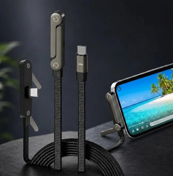 FlexCharge Ultra Type-C Fast Charging Cable with Mobile Stand